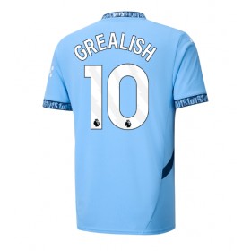 Pánské fotbalový oblečení Manchester City Jack Grealish #10 Domácí košile 2024-25 Krátkým Rukávem